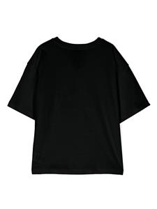 Dolce & Gabbana Kids Cropped T-shirt met logo-applicatie - Zwart