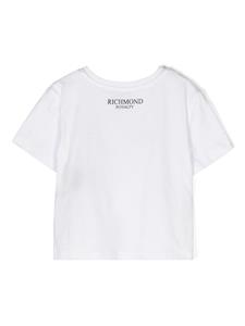John Richmond Junior T-shirt met kroonprint - Wit