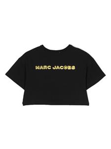 Marc Jacobs Kids x Smiley Word cotton crop top - Zwart