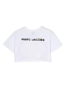 Marc Jacobs Kids x Smiley Word cotton crop top - Wit