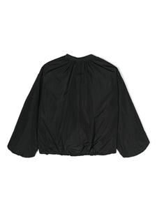 MSGM Kids logo-embroidered taffeta jacket - Zwart