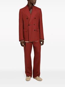 Dolce & Gabbana Geplooide linnen pantalon - Rood