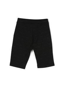 Moschino Kids logo-jacquard ribbed shorts - Zwart