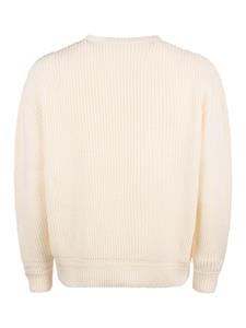 Bally Geribbelde trui met geborduurd logo - Wit
