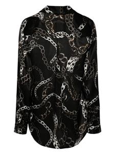L'Agence Tyler zijden blouse met print - Zwart