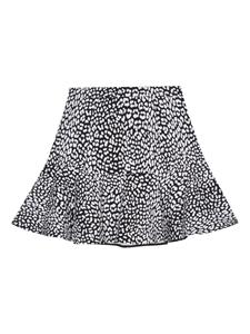 Michael Michael Kors leopard-print crepe mini skirt - Zwart