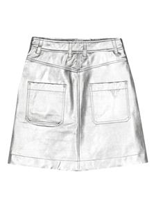 PS Paul Smith leather mini skirt - Zilver