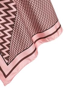 Lanvin jacquard-logo silk scarf - Roze