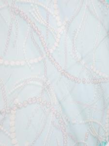 Lanvin pearl-print silk scarf - Blauw