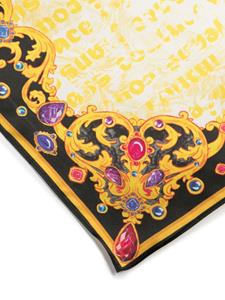 Versace Jeans Couture Barocco-print silk scarf - Geel