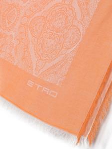 ETRO Sjaal met paisley-jacquard en franje - Oranje