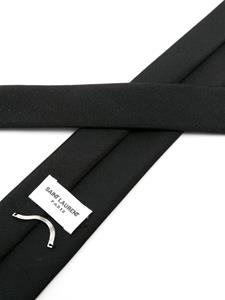 Saint Laurent pointed-tip faille tie - Zwart