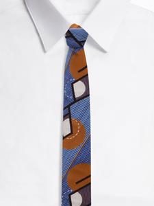 Dolce & Gabbana Zijden stropdas met grafische print - Blauw