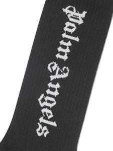 Palm Angels Kids Sokken met intarsia logo - Zwart
