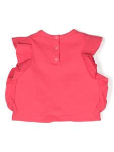 Emporio Armani Kids T-shirt met ruches - Roze