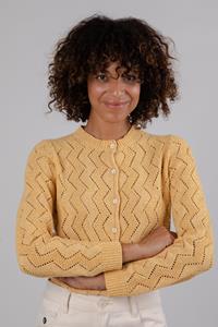 Brava Fabrics Damen vegan Lochstrickjacke Sonnenschein