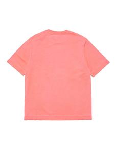 Diesel Kids Katoenen T-shirt met logoprint - Oranje
