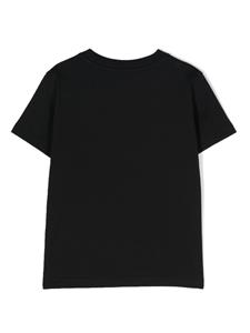 Moncler Enfant Katoenen T-shirt met logopatch - Zwart