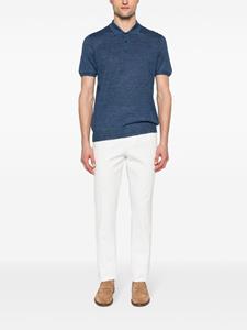 Corneliani speckle-knit polo shirt - Blauw
