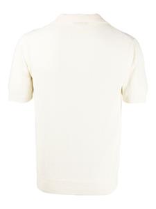 Drumohr Poloshirt met V-hals - Wit