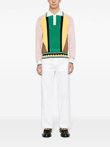 Casablanca colour-block panelled polo shirt - Geel