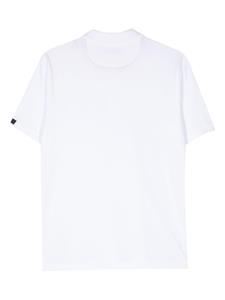 Fay logo-patch cotton polo shirt - Wit