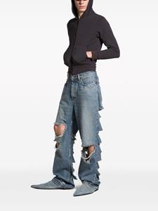 Balenciaga ripped straight-leg jeans - Blauw