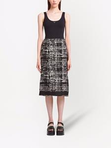 Prada High waist midi-rok - Wit