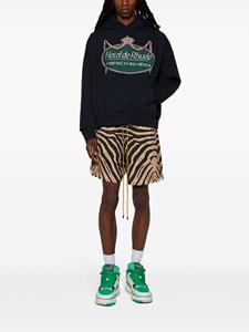 RHUDE Zijden shorts met zebraprint - Zwart