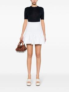 Patou ruffled cotton mini skirt - Wit