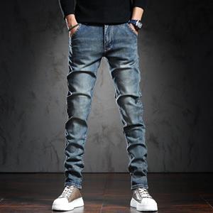 Samgo Mens Clothing TP3608 Fashion Streetwear Heren Jeans Hoge Kwaliteit Blauwe Kleur Slim Fit Ripped Jeans Heren Denim Broek Hip Hop Jeans