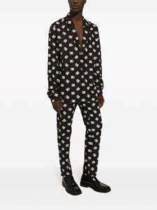 Dolce & Gabbana Katoenen broek met logoprint - Zwart