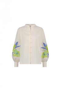 Fabienne Chapot  Offwhite Blouse gebord. bloemen 