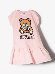 Moschino Kids Sweaterjurk met teddybeerprint - Roze