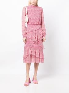 Saloni Mini-jurk met monogramprint - Roze