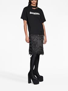 Balenciaga Onderjurk met logoprint - Zwart
