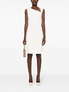 LIU JO chain-detail crepe midi dress - Wit