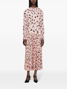 Alessandra Rich floral-print silk midi dress - Roze