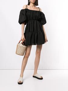 Goen.J Mini-jurk met ballonmouwen - Zwart