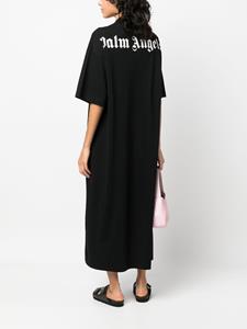 Palm Angels T-shirtjurk met logoprint - Zwart