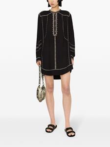 MARANT ÉTOILE Midi-jurk met borduurwerk - Zwart