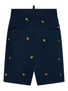 Dsquared2 Chino shorts met borduurwerk - Blauw