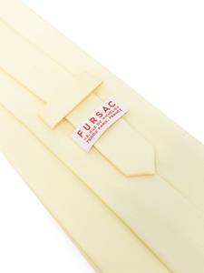 FURSAC pointed-tip silk tie - Geel