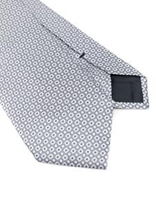 Brioni patterned-jacquard silk tie - Grijs