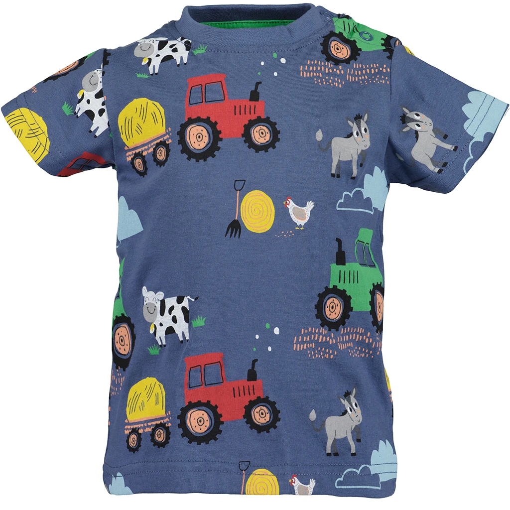 Blue Seven-collectie T-shirtje Tractor oa (jeansblue orig)