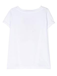 Monnalisa T-shirt verfraaid met stras - Wit
