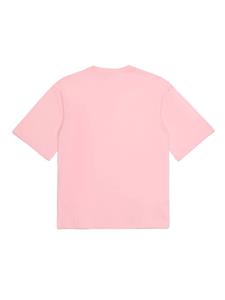Marni Kids embroidered chain-logo cotton T-shirt - Roze