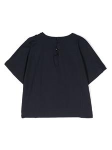 Il Gufo bow-detail cotton T-shirt - Blauw