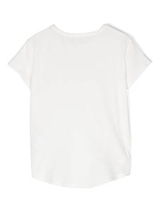 Bonpoint Katoenen T-shirt met logoprint - Wit