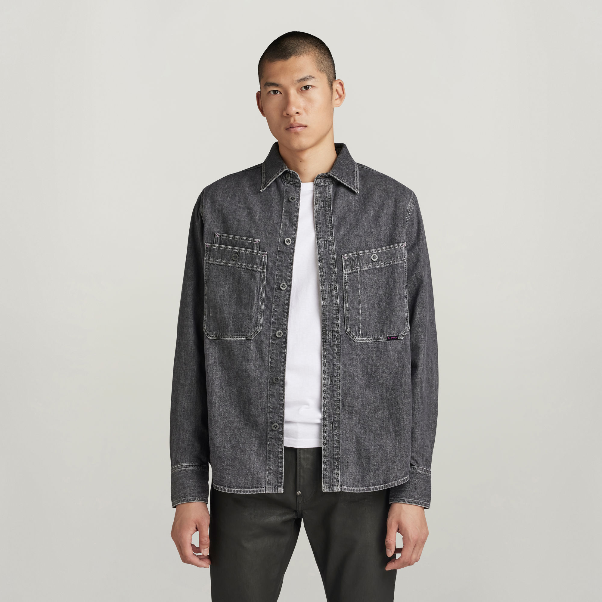 G-Star RAW Nimes Regular Shirt - Grijs - Heren